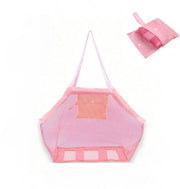 Zaino per sabbia e giochi, grande, borsa pieghevole, sacchetto per conchiglie, sacchetto per sabbia, sacchetto per conchiglie, sacchetto per sabbia, zaino per bagno e accessori da spiaggia - rosa