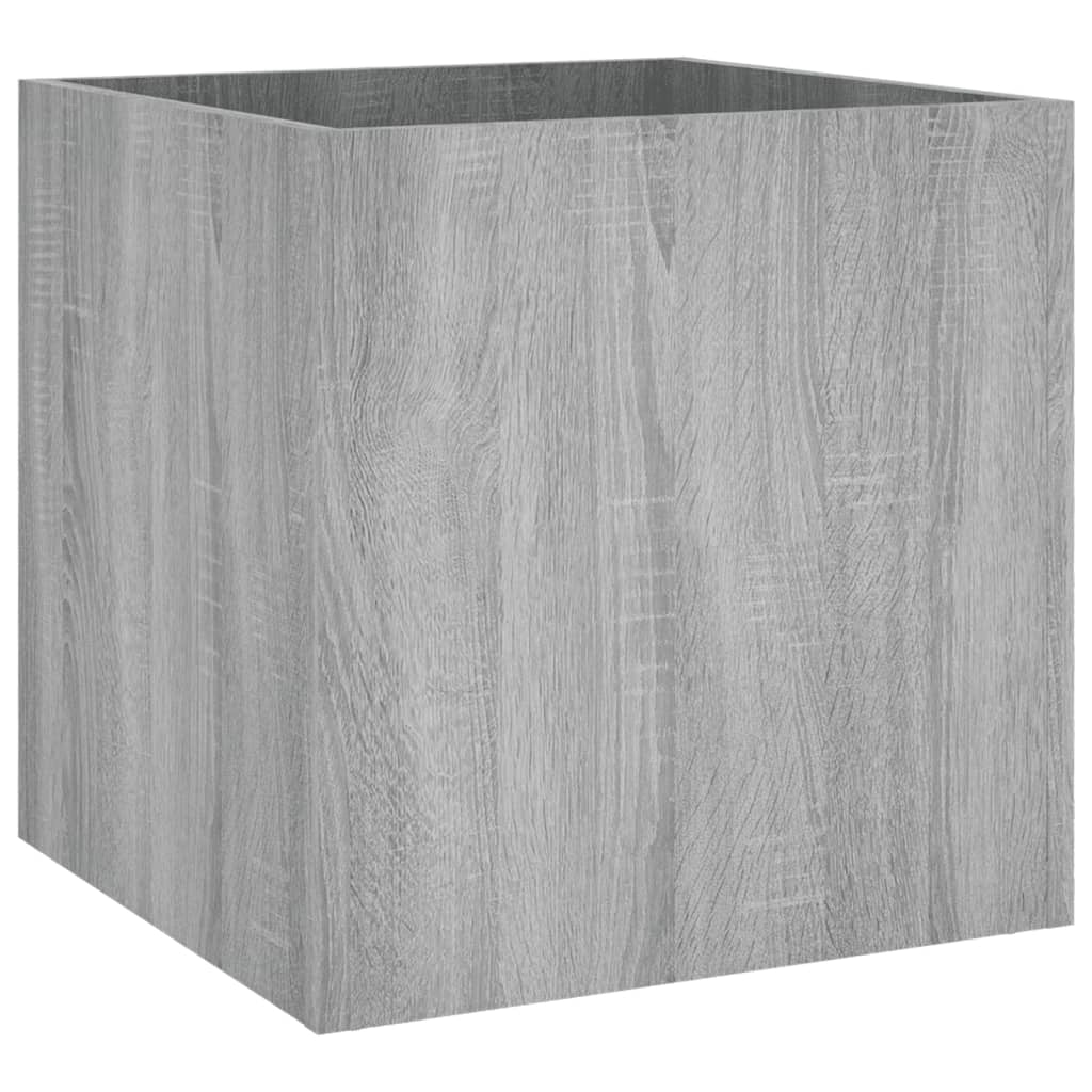 Fioriera rialzata per piante fiori terrazza giardino Sonoma 40 x 40 x 40 cm in legno ingegnerizzato grigio 02_0038725