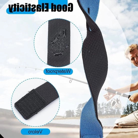 Hengelriem elastici a 12 pezzi per pesca con canna a spin, pesca con mosca e pesca con volo.