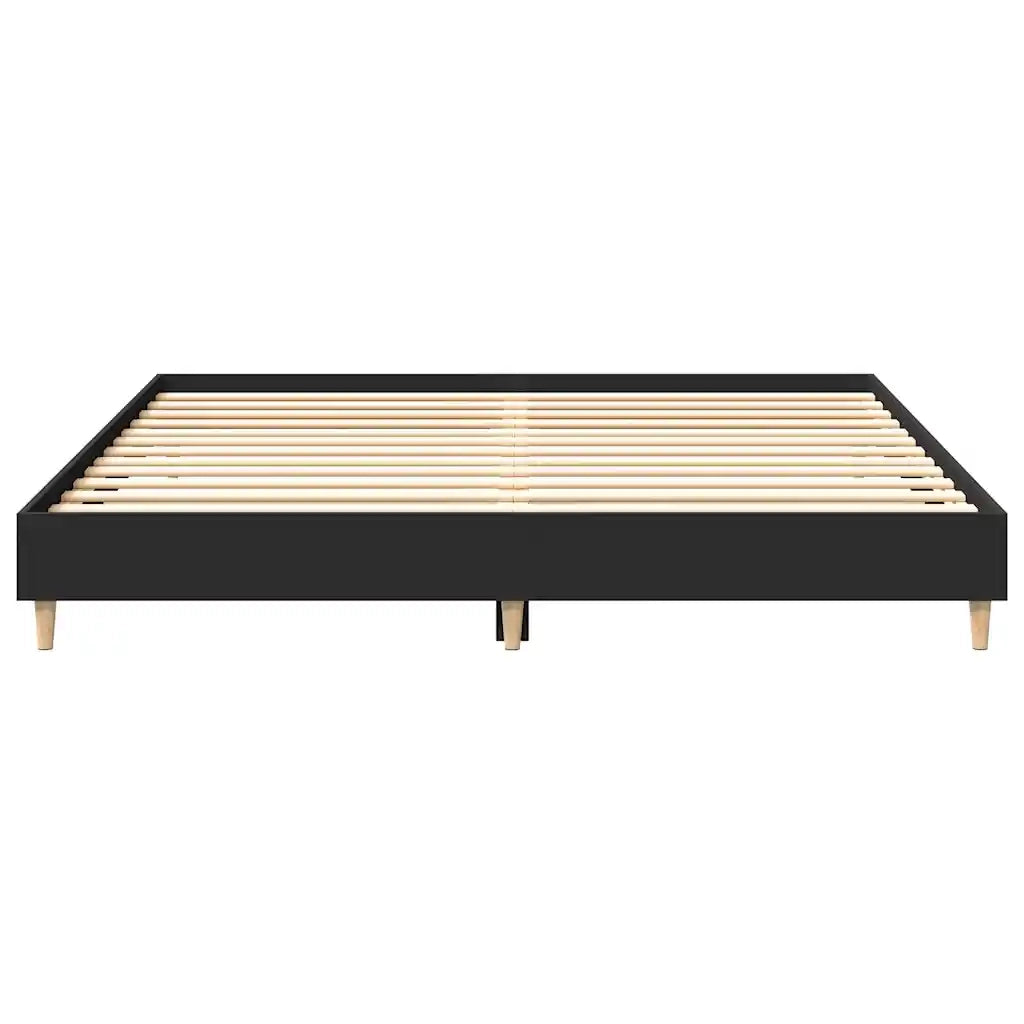 Giroletto senza Materasso Nero 180x200 cm in Legno Multistrato 3329022