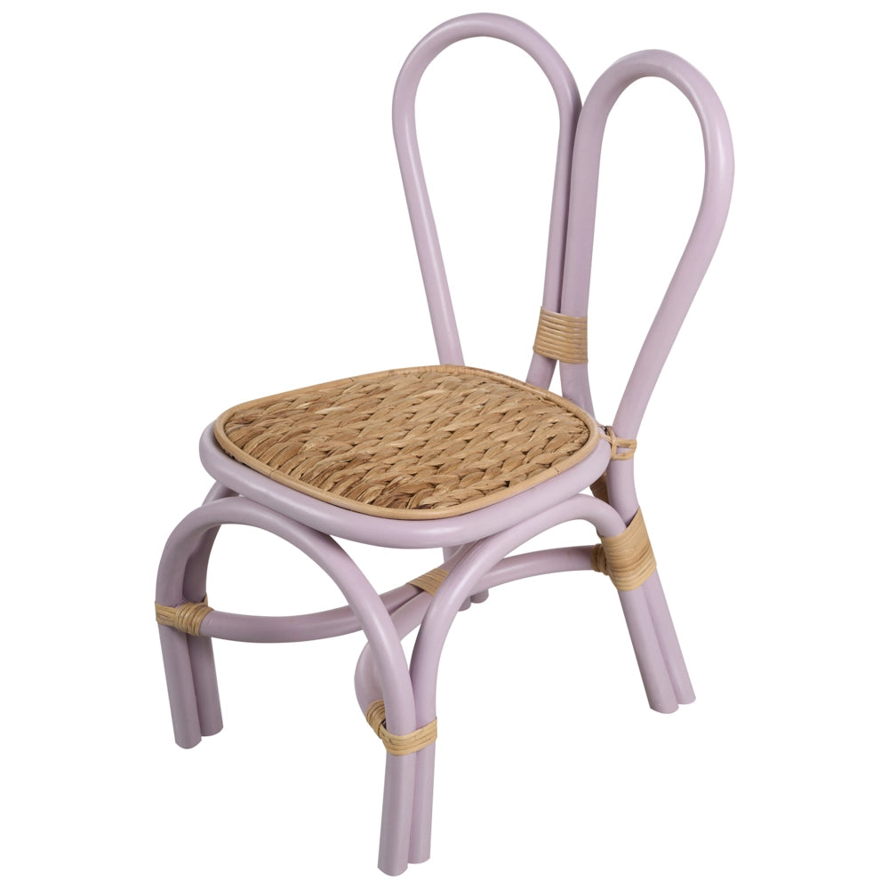 Sedia per bambini in rattan naturale Viola Giardino Outdoor Indoor Boho Fatto a mano
