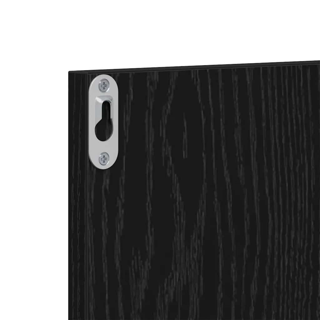 vidaXL Set mobili da ingresso 3 pcs Rovere nero 80 x 31 x 40 cm
