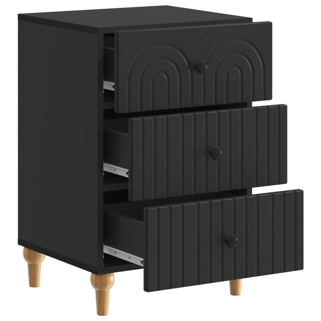 Armadio da Notte Nero 43x 41 x 66,5 cm Legno ingegnerizzato 894096