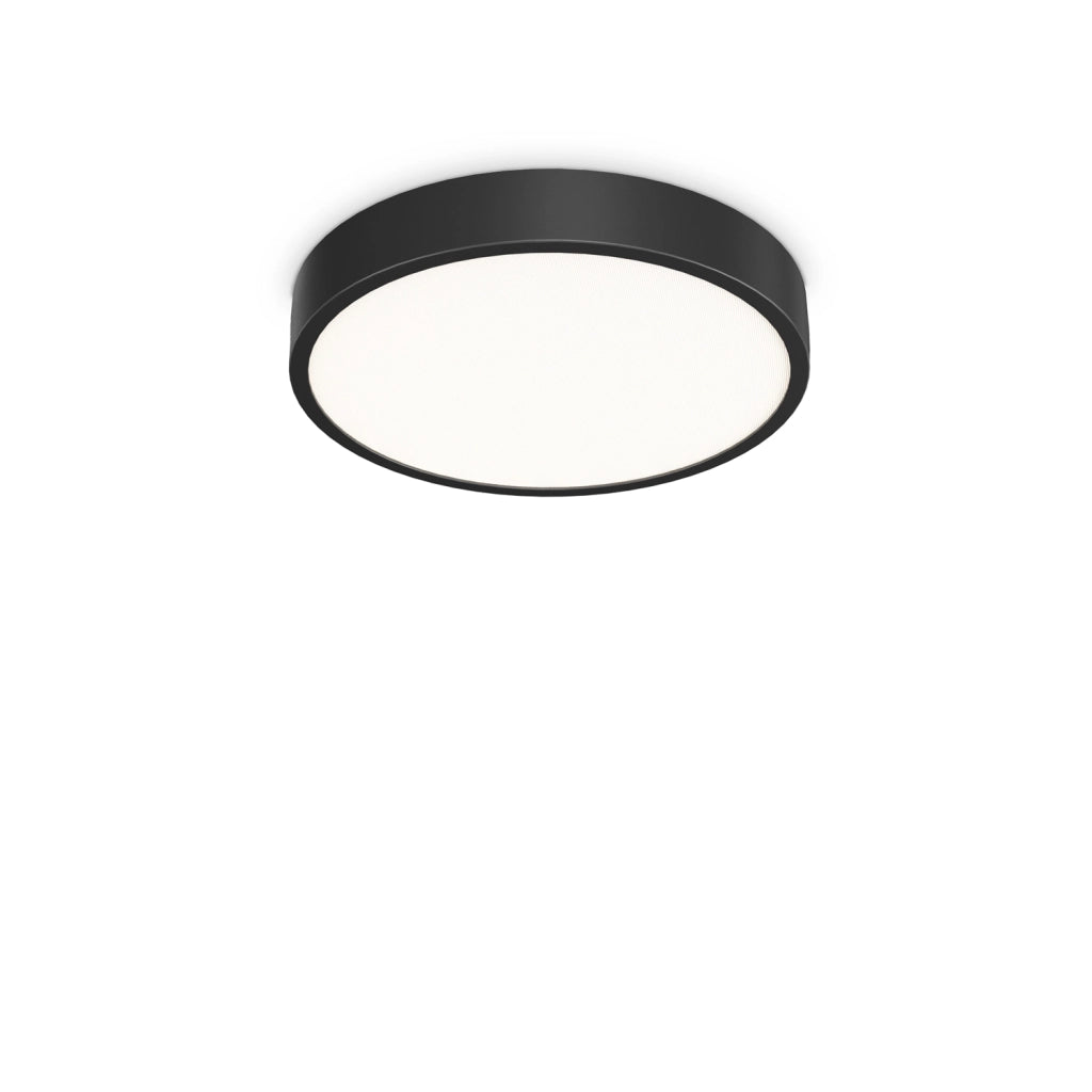 Plafoniera Contemporanea Ray Metallo Nero Led Integrato 26W 3000K Ip44