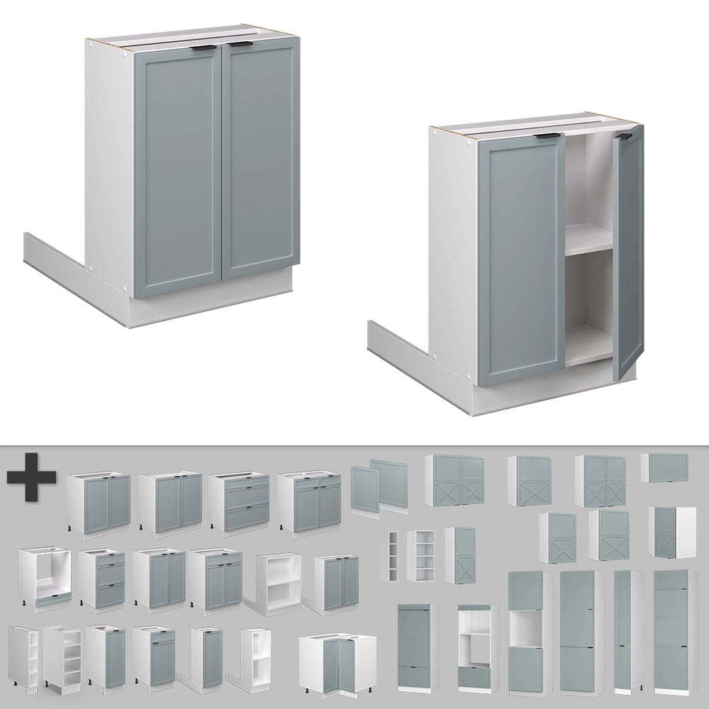 Vicco Isola cucina Blu-grigio chiaro 60 cm senza piano di lavoro