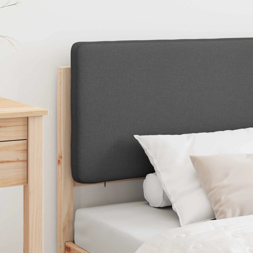 Letto con Testiera Rivestita Grigio scuro 75 x 190 cm 877950