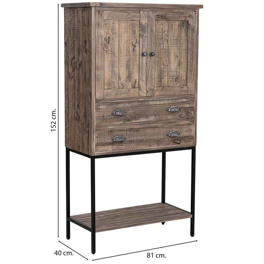 Armadio in legno marrone 81x40x152h cm
