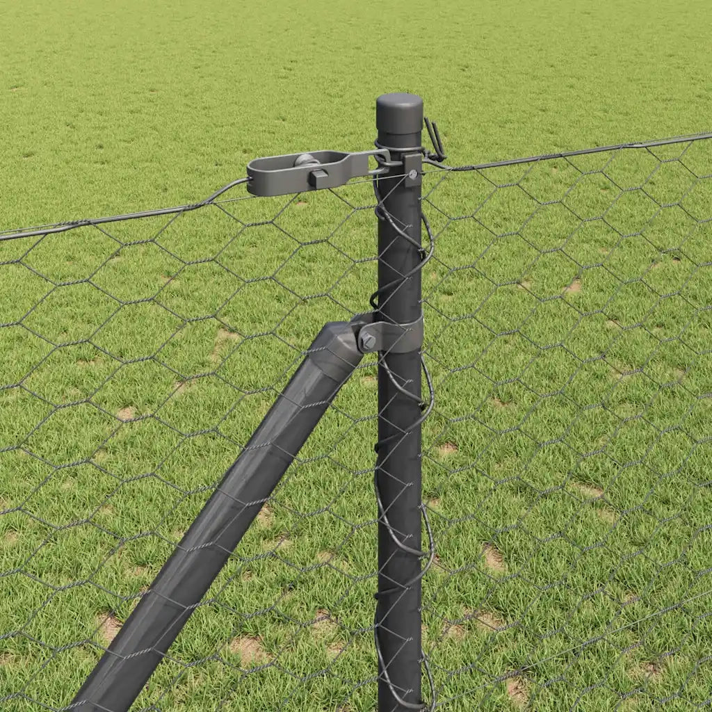 Palo della recinzione Grigio 25 x 1,4 m (maglia da 36 mm)