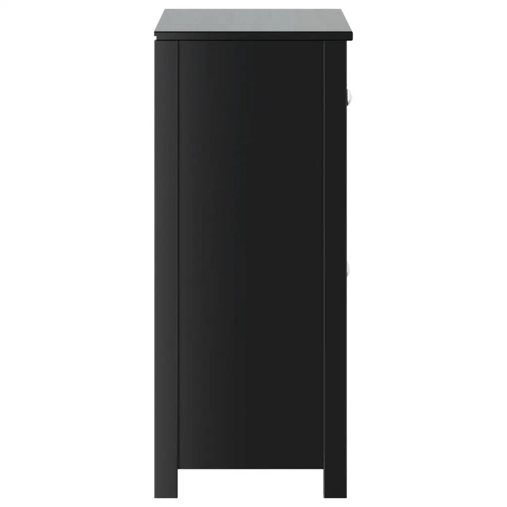 Mobile da Bagno | Armadio da bagno BERG Nero 69,5x34x80 cm Legno Massello di Pino