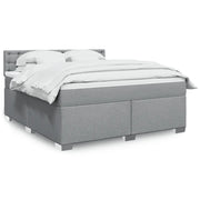 Giroletto a Molle con Materasso Grigio Chiaro180x200 cm Tessuto