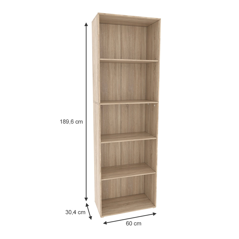 Vicco Libreria Sonoma 60 x 190 cm con 5 scomparti