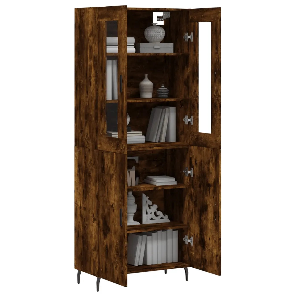 Credenza Rovere Fumo  69,5x34x180 cm in Legno Multistratocod mxl 102064