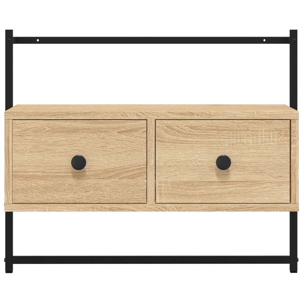 Mobile TV a Muro Rovere Sonoma 60,5x30x51 cm Legno Multistrato 833454