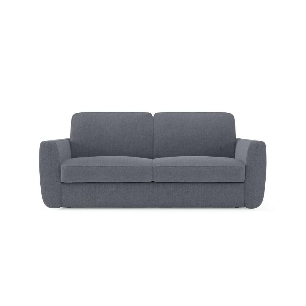 Leonida Divano letto sfoderabile e materasso H18 cm - vano portaguanciali in tessuto Smacchiabile T23 222 cm blu grafite