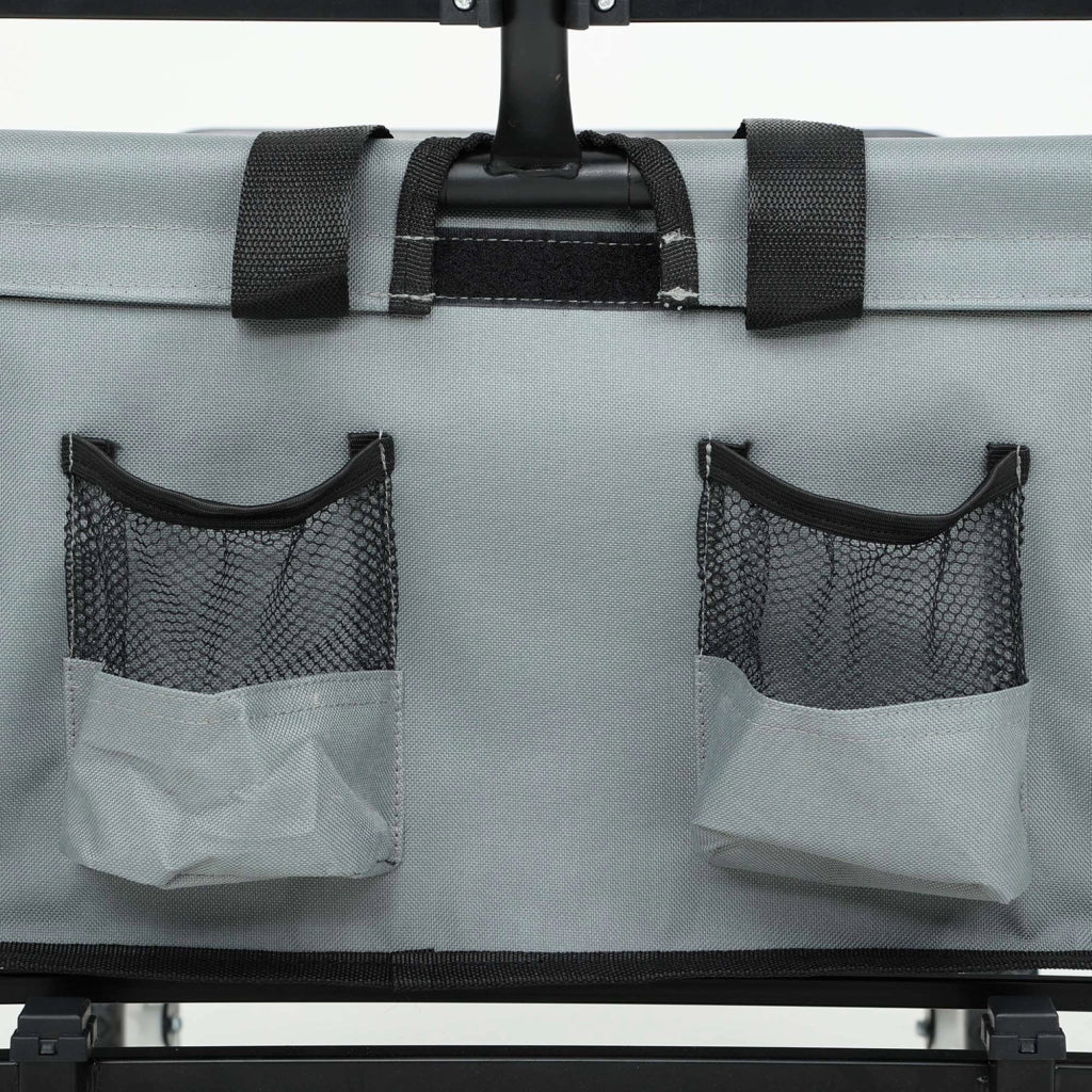 Carrello da Spiaggia Pieghevole TYRS con Ruote in Plastica, Portata Massima 120 kg, Colore Grigio