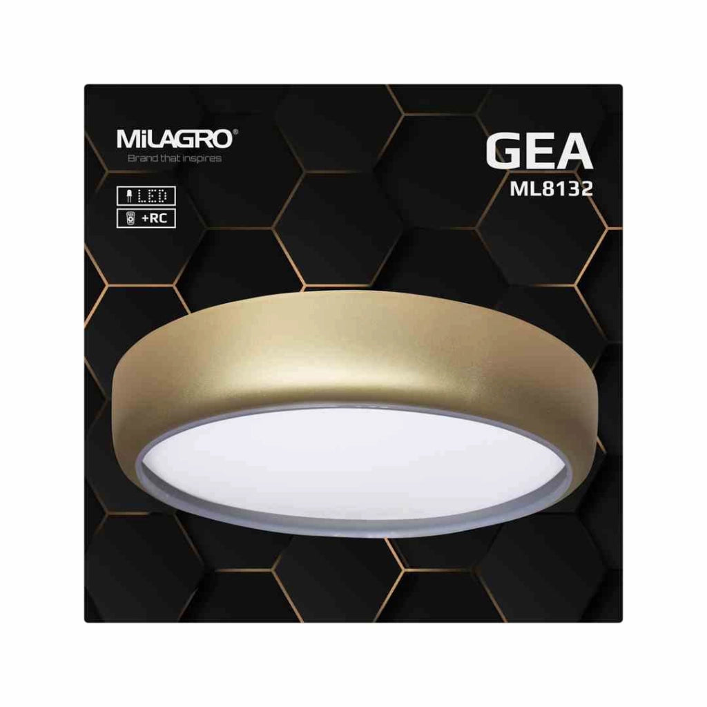 Plafoniera LED Milagro GEA oro 39cm 36W CCT dimmer