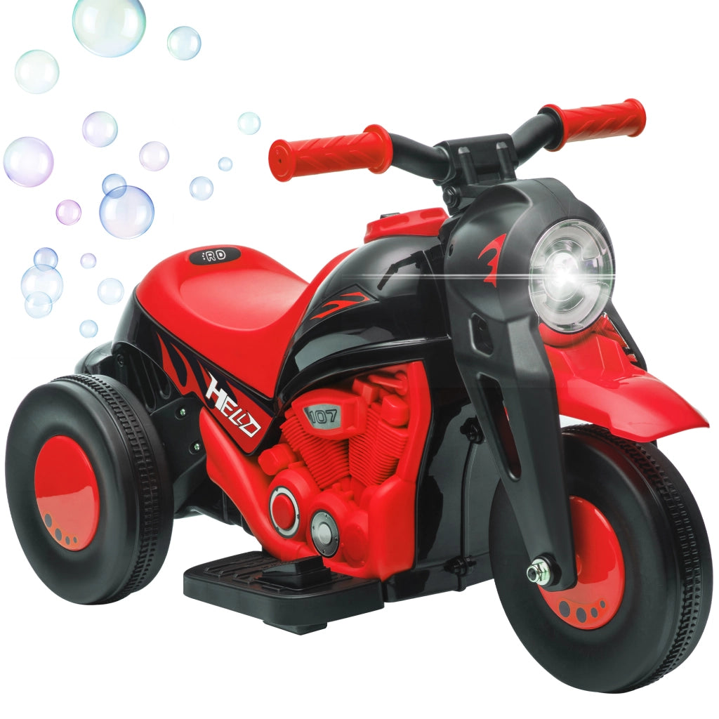 Motociclo Elettrico Bambini 2-5 Anni ¨C Zephmum ¨C 3 Ruote, Rosso, 6V