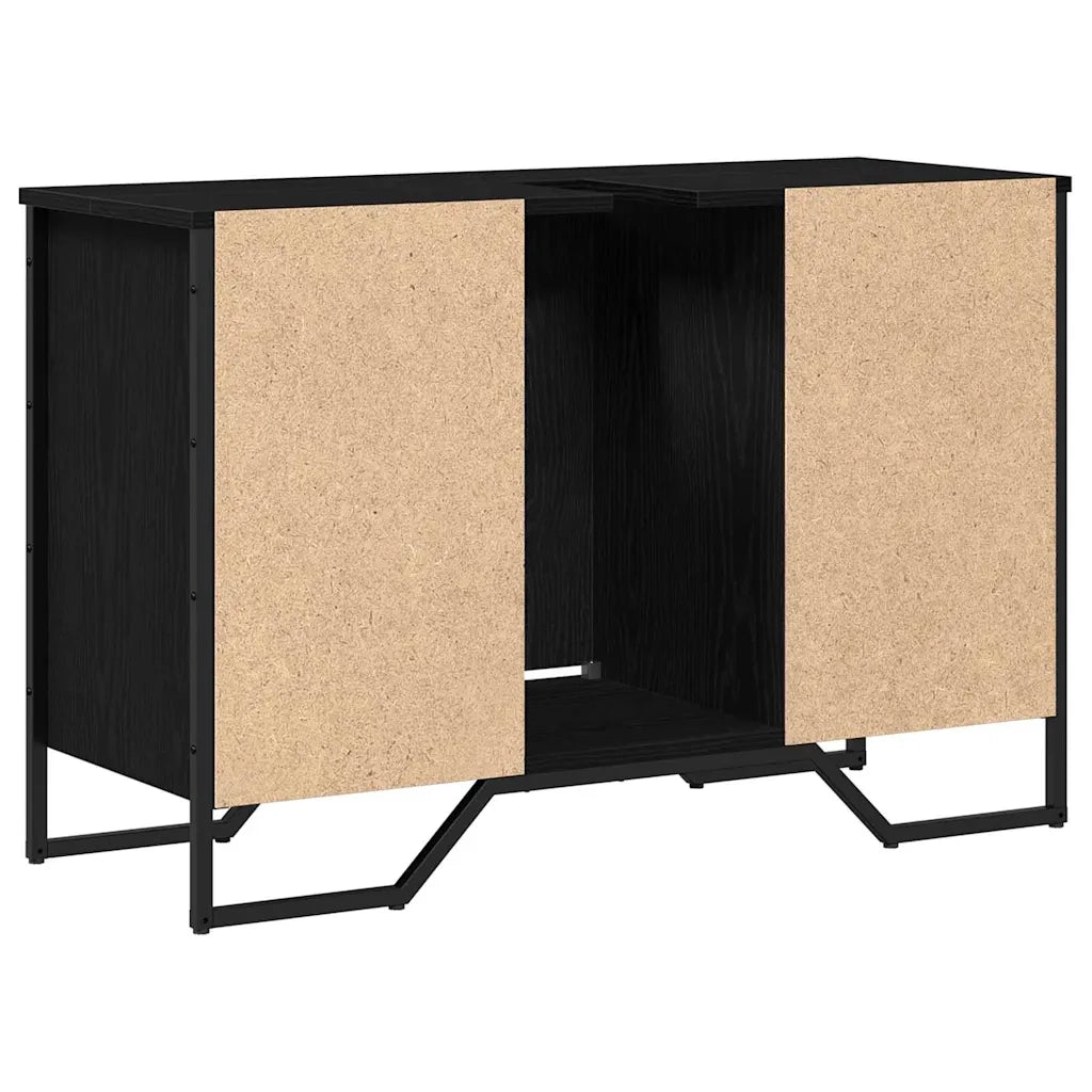 Armadio per Lavabo da Bagno Rovere Nero 91 x 35 x 60 cm 869185
