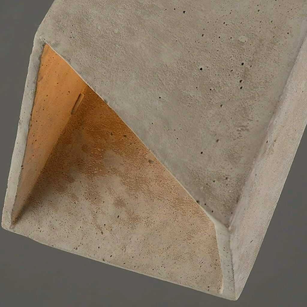 Lampadario cemento sospensione pendente moderno con portalampada E27 Max 40 Watt