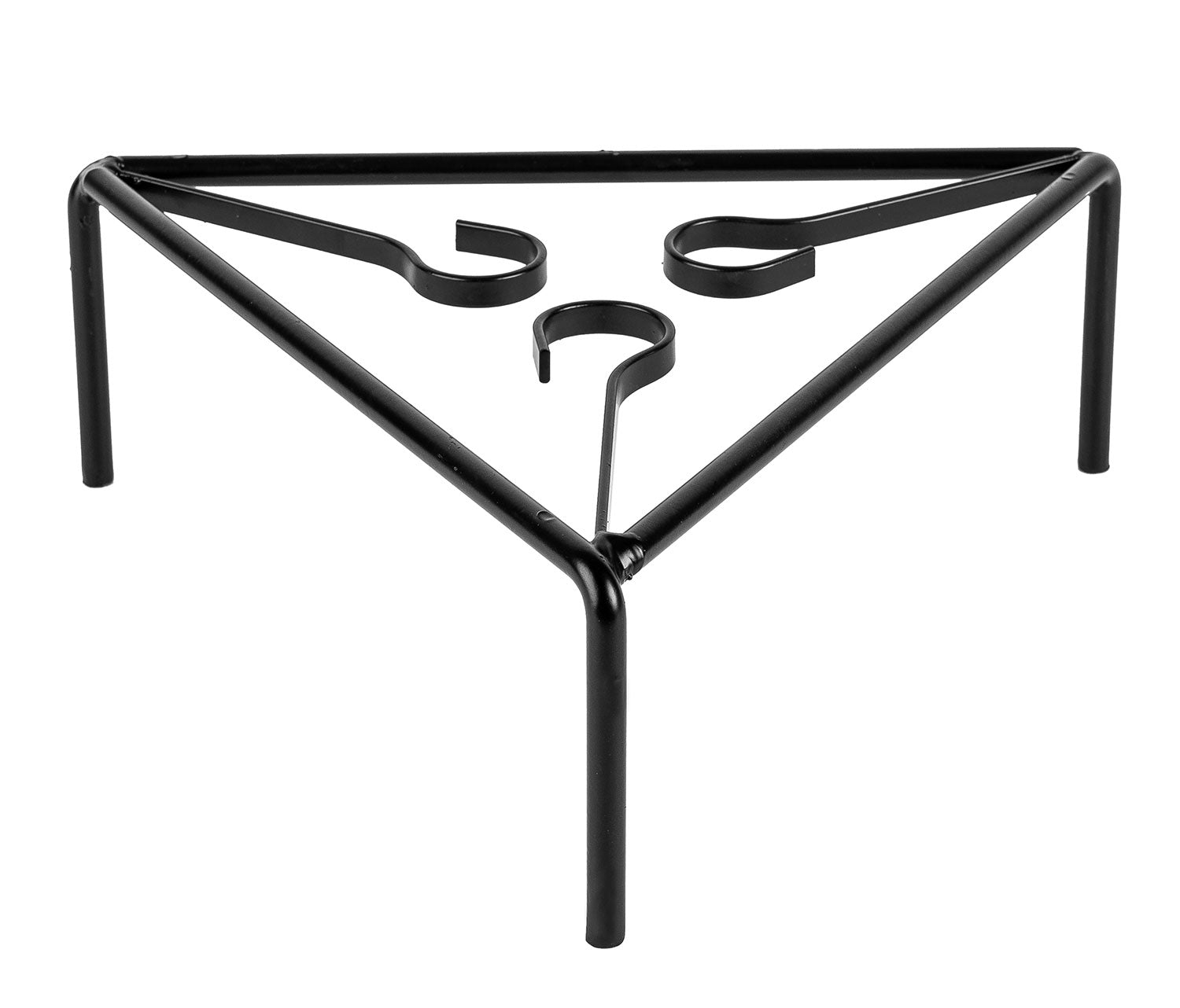 Treppiede Triangolare per Stufa in Ferro 25x25x11 cm Grigio Martellato