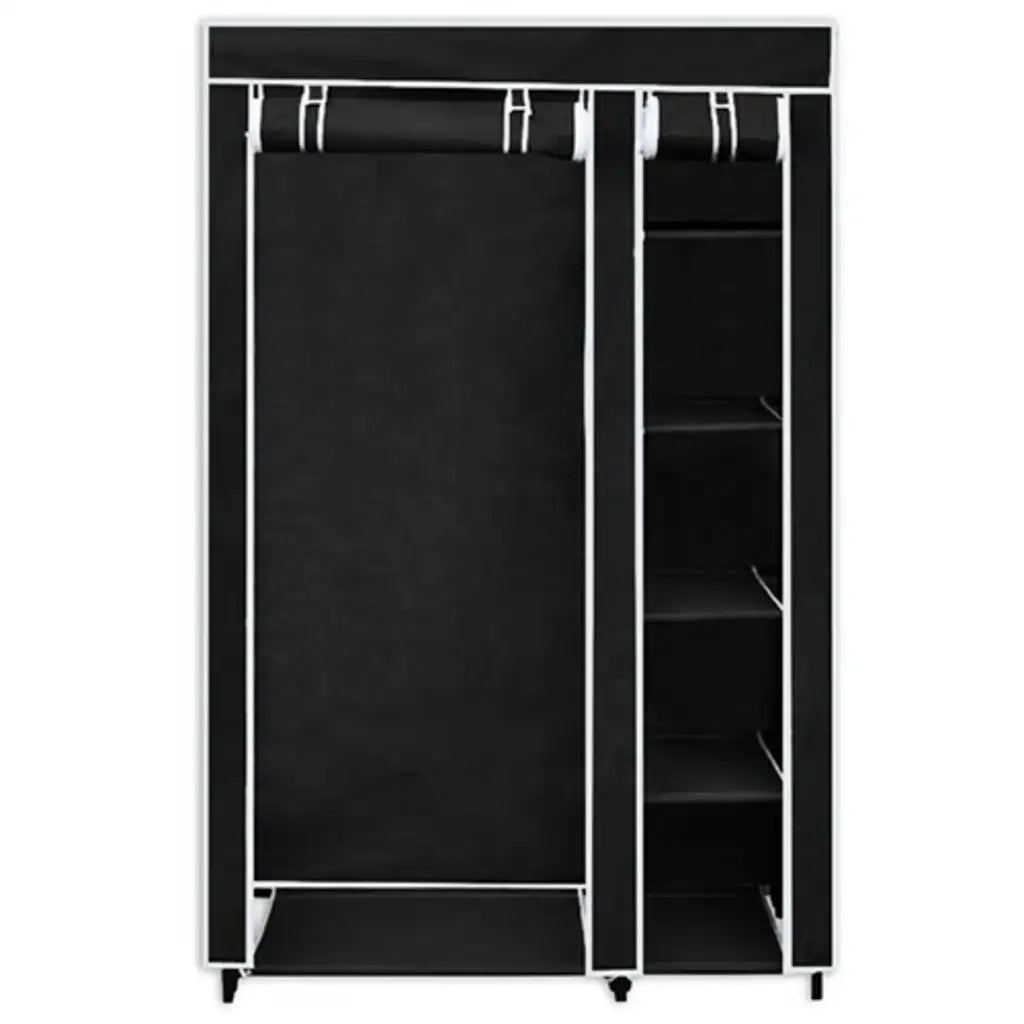 Armadio Guardaroba Pieghevole Nero 110 x 45 x 175 cm  cod mxl 67886