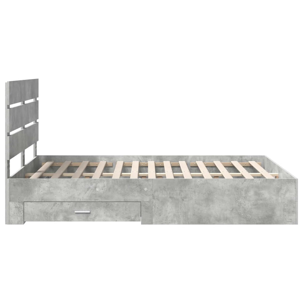 Struttura del letto con cassetto Grigio cemento 150 x 200 cm 3411961