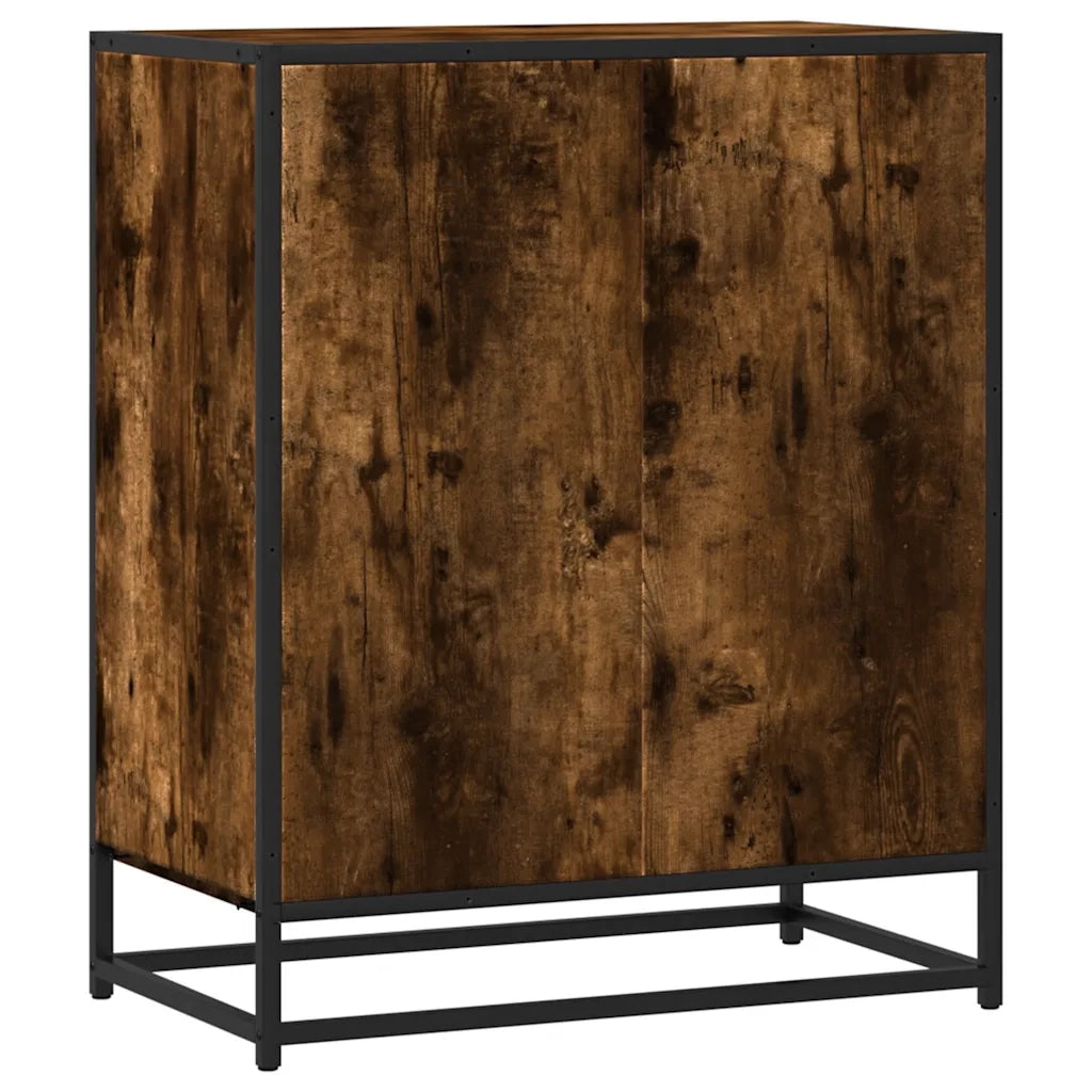 Credenza Rovere Fumo 62x35x76 cm in Legno Multistrato 848996