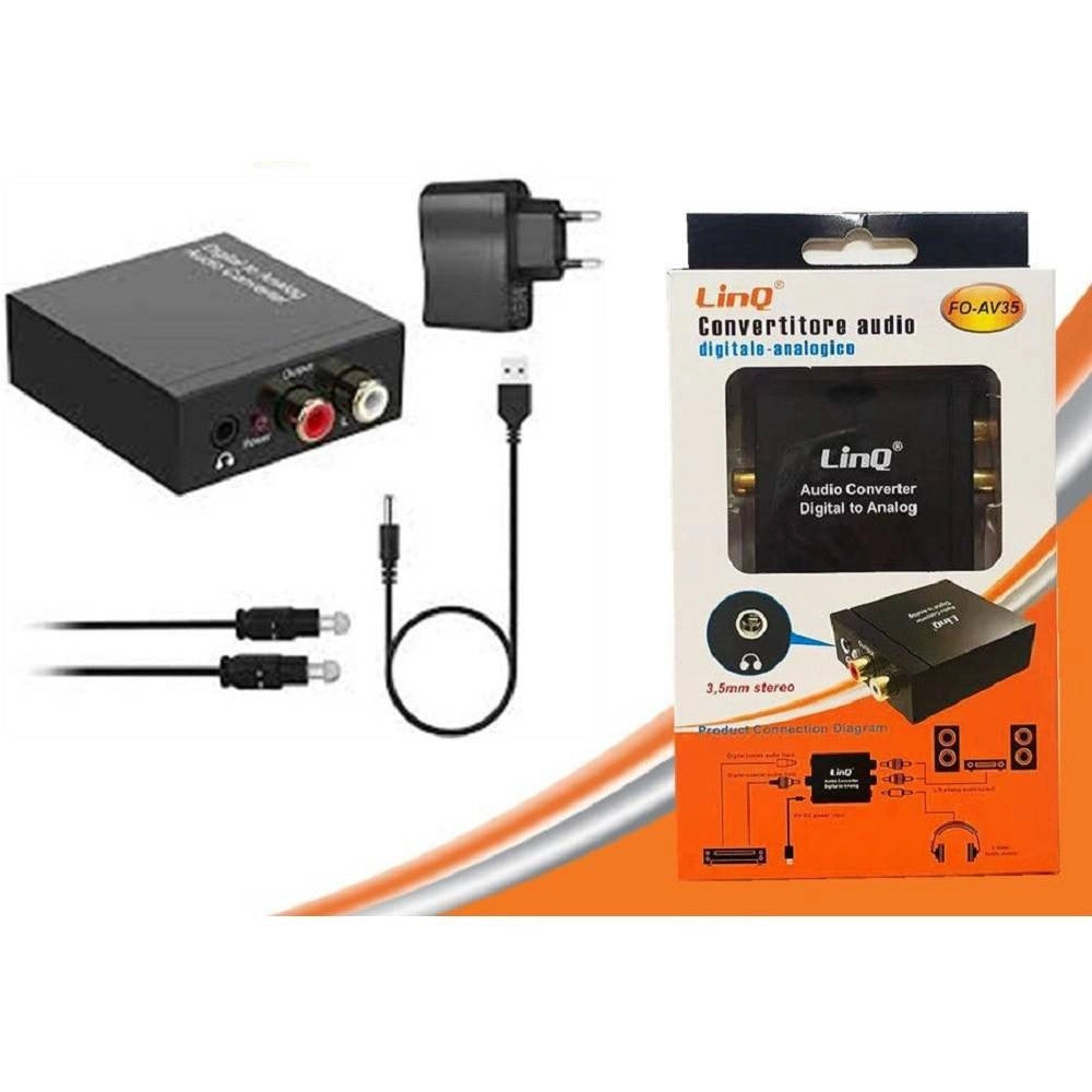 Trade Shop - Adattatore Convertitore Stereo 3.5mm Audio Da Digitale Ad Analogico Cavo Fo-av35 -