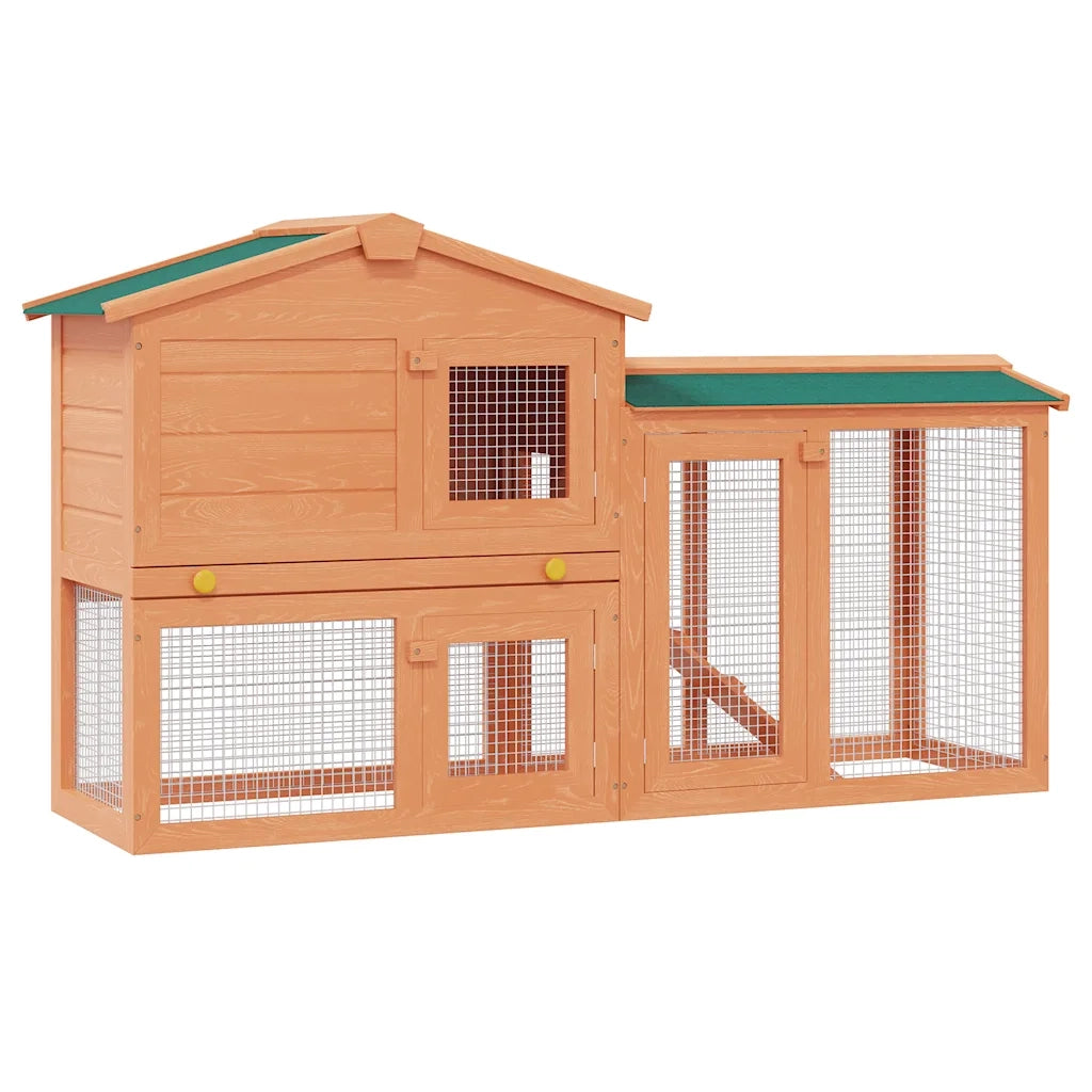 Conigliera all'Aperto Gabbia Animali Piccoli Casetta in Legno 170162