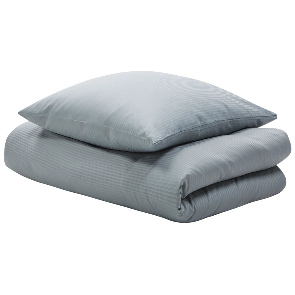 Set di biancheria da letto 200 x 220 cm in cotone a tinta unita grigio camera da letto stile classico