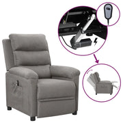 Poltrona Elettrica Reclinabile Grigio Chiaro in Tessuto cod mxl 6863