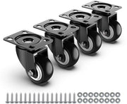 50mm ruote per mobili - 250 kg capacità totale - Set di 4 ruote pesanti senza freni Ruote di sterzo Ruote di trasporto Ruote per mobili su pallet