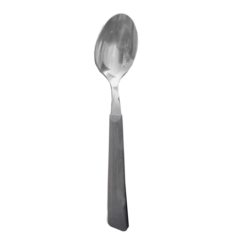 MAURY'S BEST QUALITY SET DA 6 CUCCHIAI DA TAVOLA GRIGIO EFFETTO PIETRA