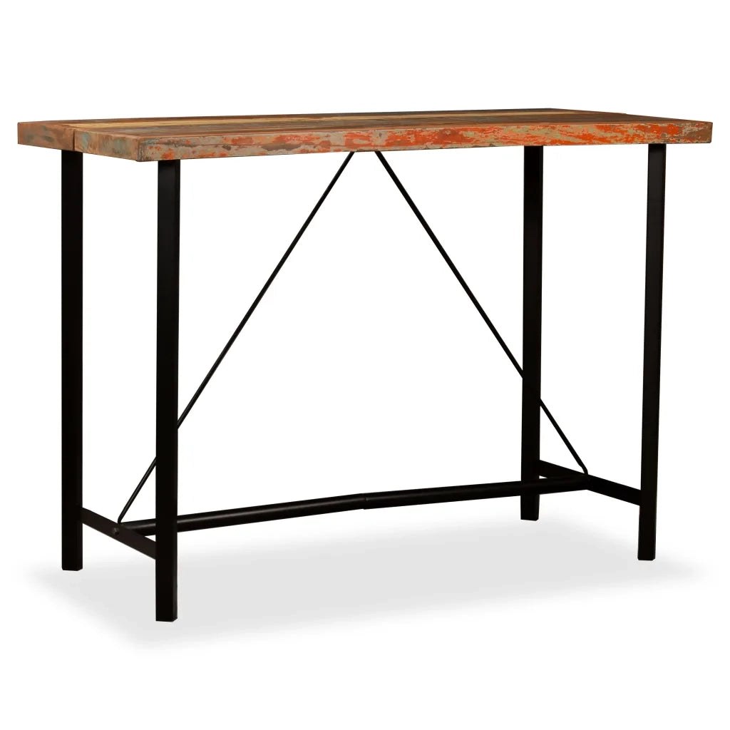 Tavolino da Bar in Legno Massello di Recupero 150x70x107 cm cod mxl 23673