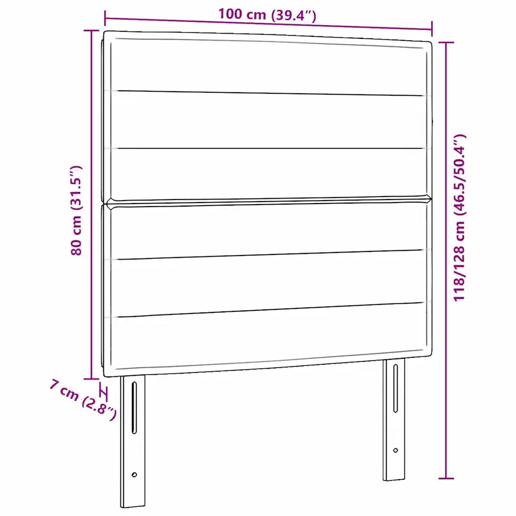 Testiera LED con strisce LED con testiera Talpa 100 cm Tessuto 3338283