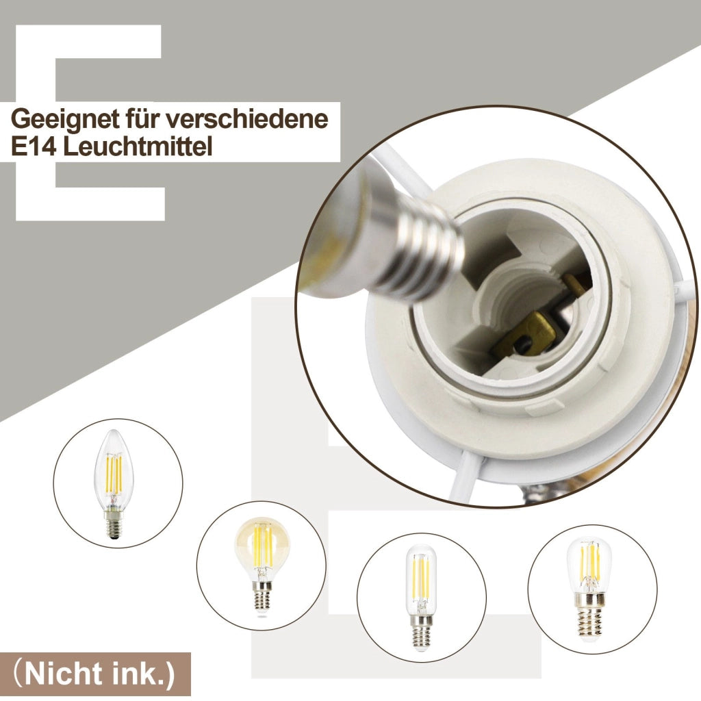 ZMH Faretto da soffitto a 4 luci E14 Bianco Moderno Lampada da soggiorno Max.25w