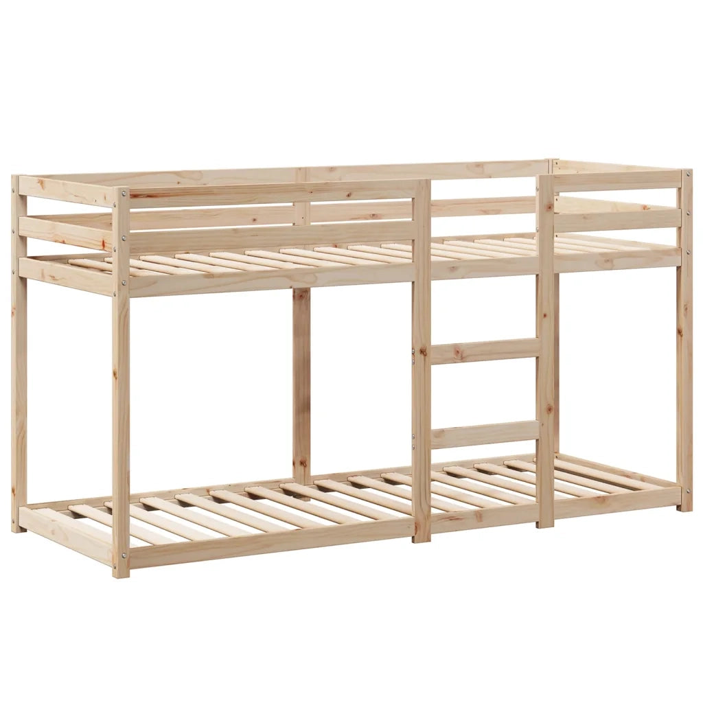 Letto singolo | Letto per adulti | Letto a Castello con Tetto 75x190 cm in Legno Massello di Pino