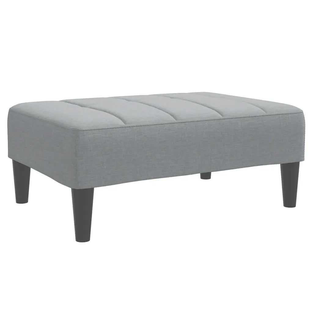 Poggiapiedi Grigio Chiaro 77x55x31 cm in Tessuto