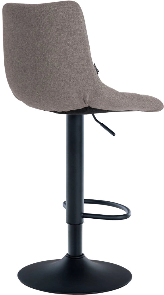 Sgabello Jerry in tessuto grigio,nero