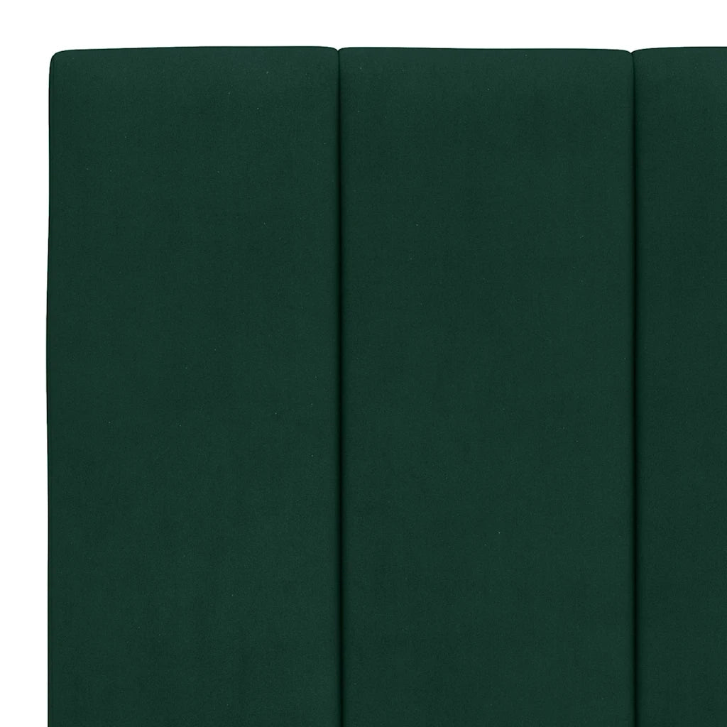 Letto con Materasso Verde Scuro 180x200 cm in Velluto