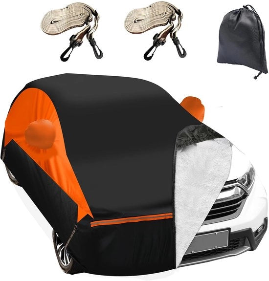 Autohoes per Peugeot 208 2012-2019, 6 strati outdoor, copertura in cotone e chiusura a zip laterale, impermeabile a pioggia e neve, protezione UV e polvere, adatto a tutte le condizioni climatiche, respirante