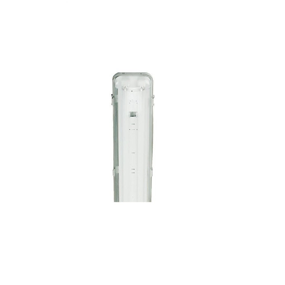 Trade Shop - Plafoniera Doppia Per Tubi Led T8 In Plastica Da 150cm Trasparente Impermeabile -