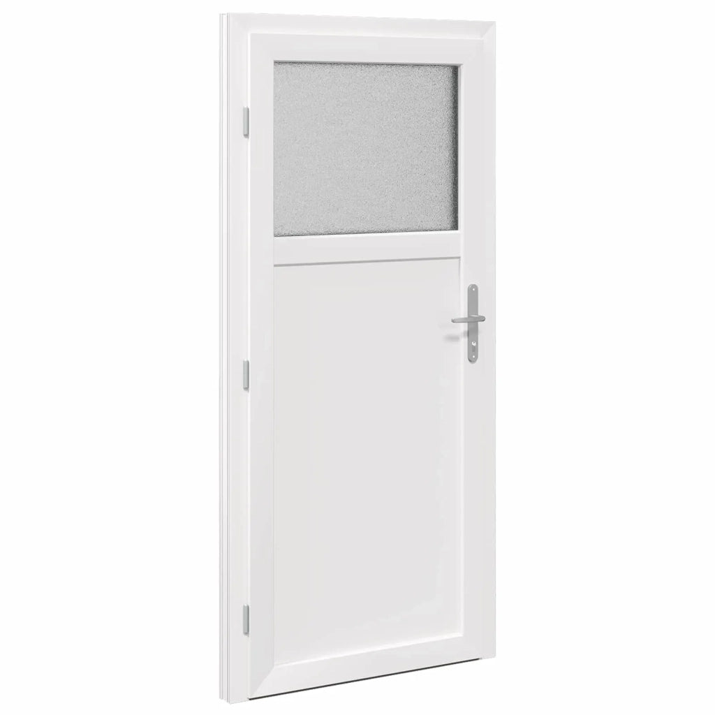 Porta d'ingresso laterale Antracite 88 x 198 cm PVC