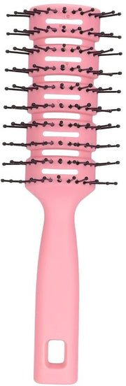 Spazzola per capelli antistatico - Formato a cura con superficie gommata - Manico ergonomico - Design spaziale - Formato a curva - Massaggio capigliamento - Spazzola smussante