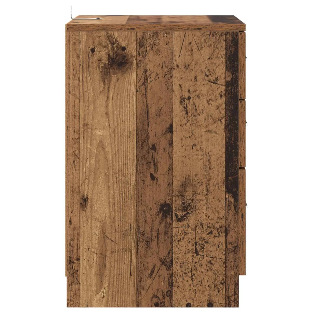 Comodino | Armadio da Notte | Mobiletto da notte con cassetto Legno vecchio 40 x 40 x 63 cm