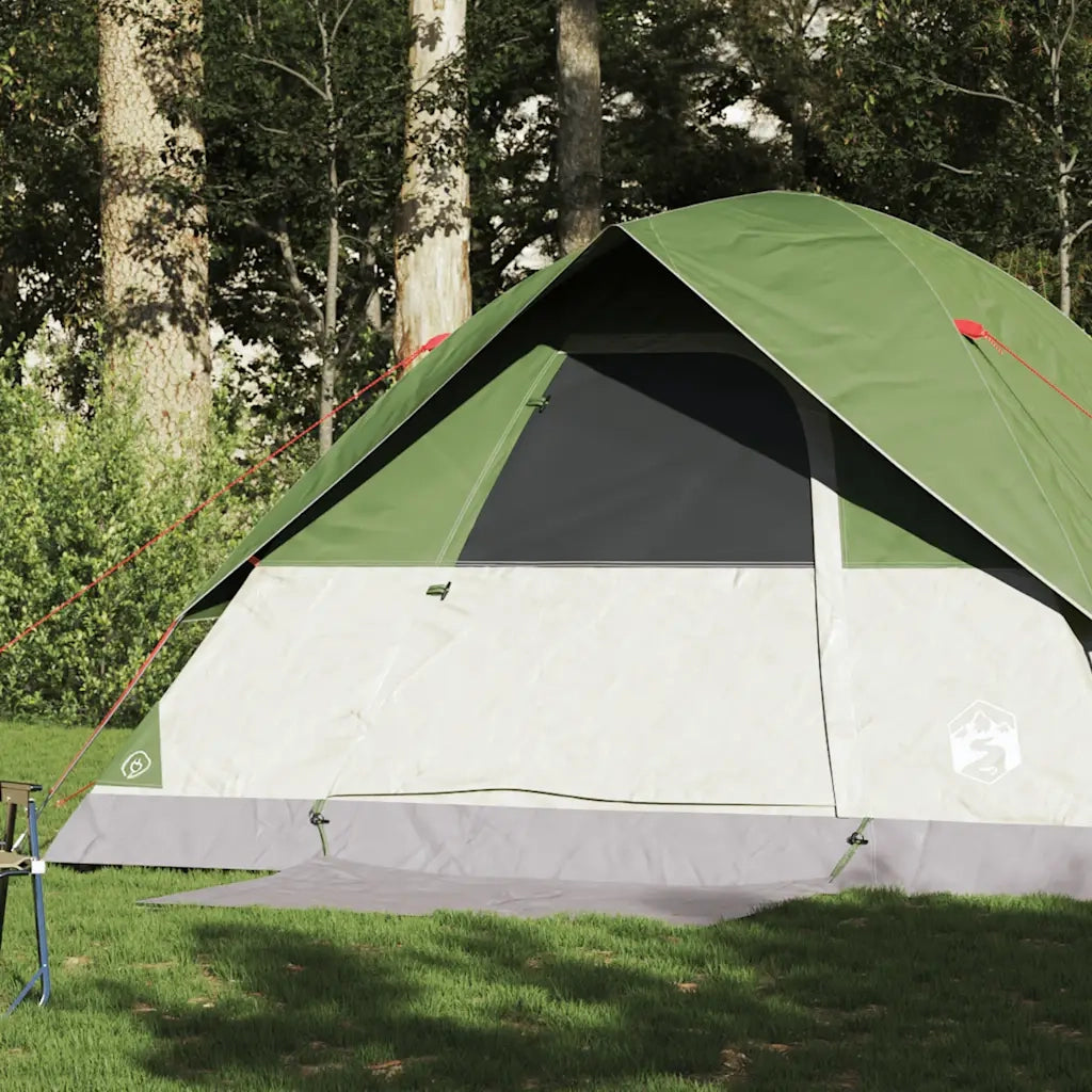 Tenda da Campeggio a Cupola per 6 Persone-Tenda per Escursionismo Verde Impermeabile 902785