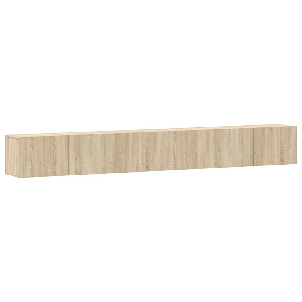 Set di Mobili Porta TV 3 pz Rovere Sonoma in Legno Multistrato 3114472