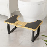 Sedia per bagno per adulti - Facile, comoda e rapida da svuotare, adatta a anziani, adulti e bambini. Sedia per doccia e bagno in bambù per piedi