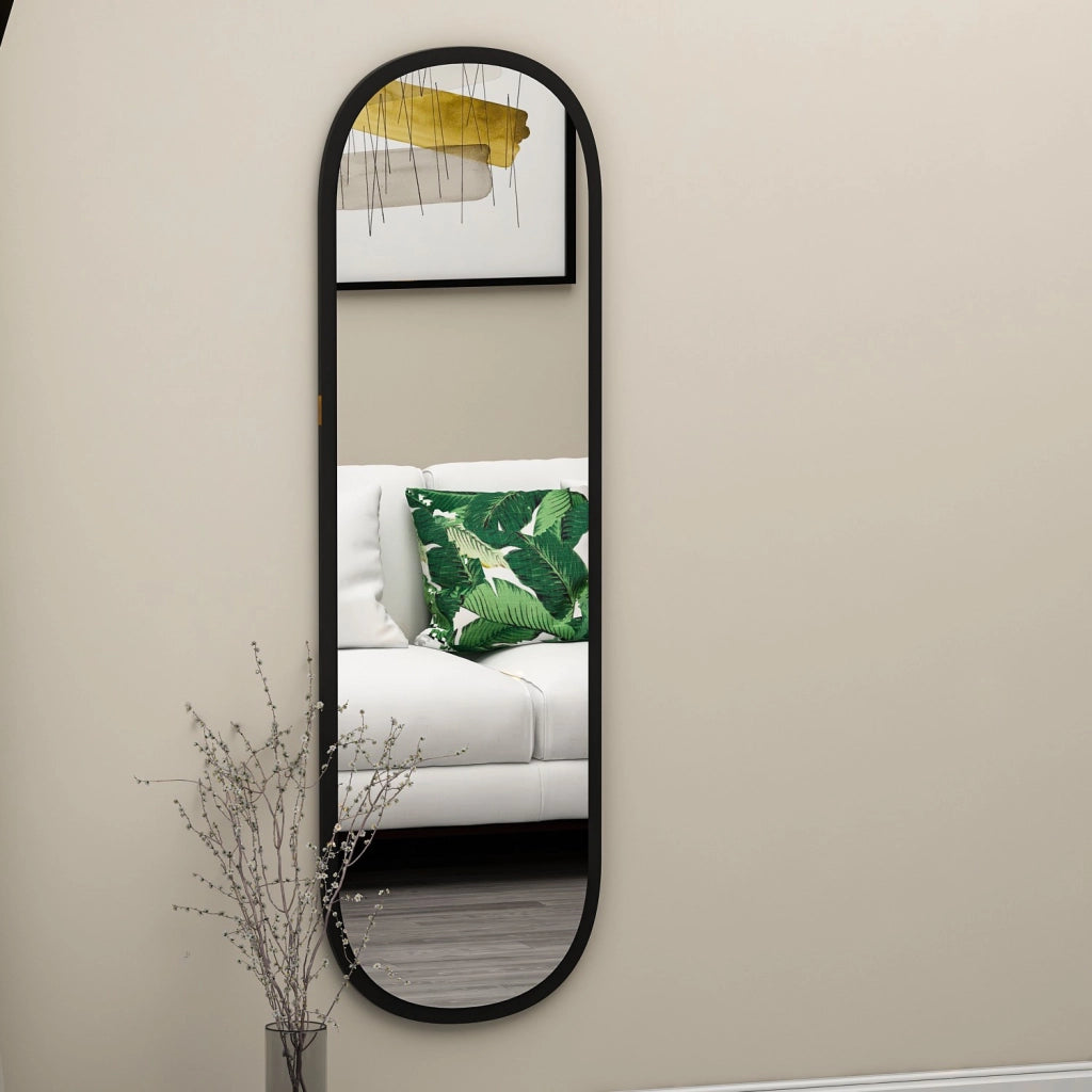 Specchio in legno "Magnum" - 40 x 120 cm - Nero