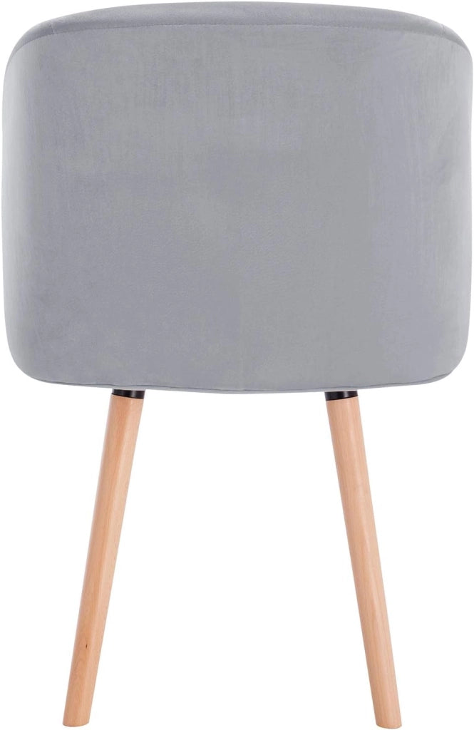 set di 2 sedie sala da pranzo sedie cucina moderne poltroncina salotto Adatte per Sala Pranzo, Soggiorno, Camera da Letto Estetica in Tessuto di velluto Gambe di Legno, Grigio BH121gr-2